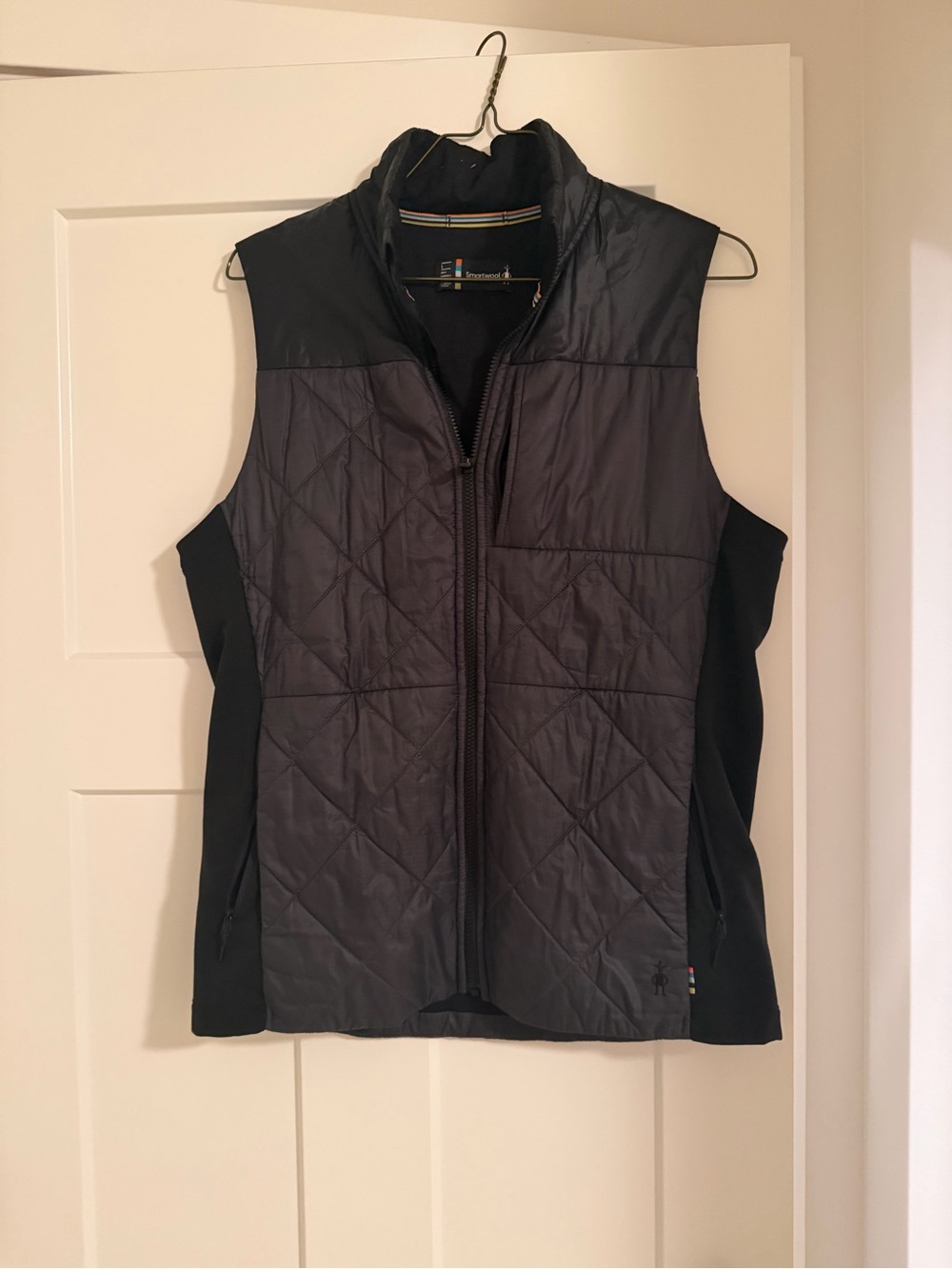 Smartwool Quilted Vest in Charcoal and Black